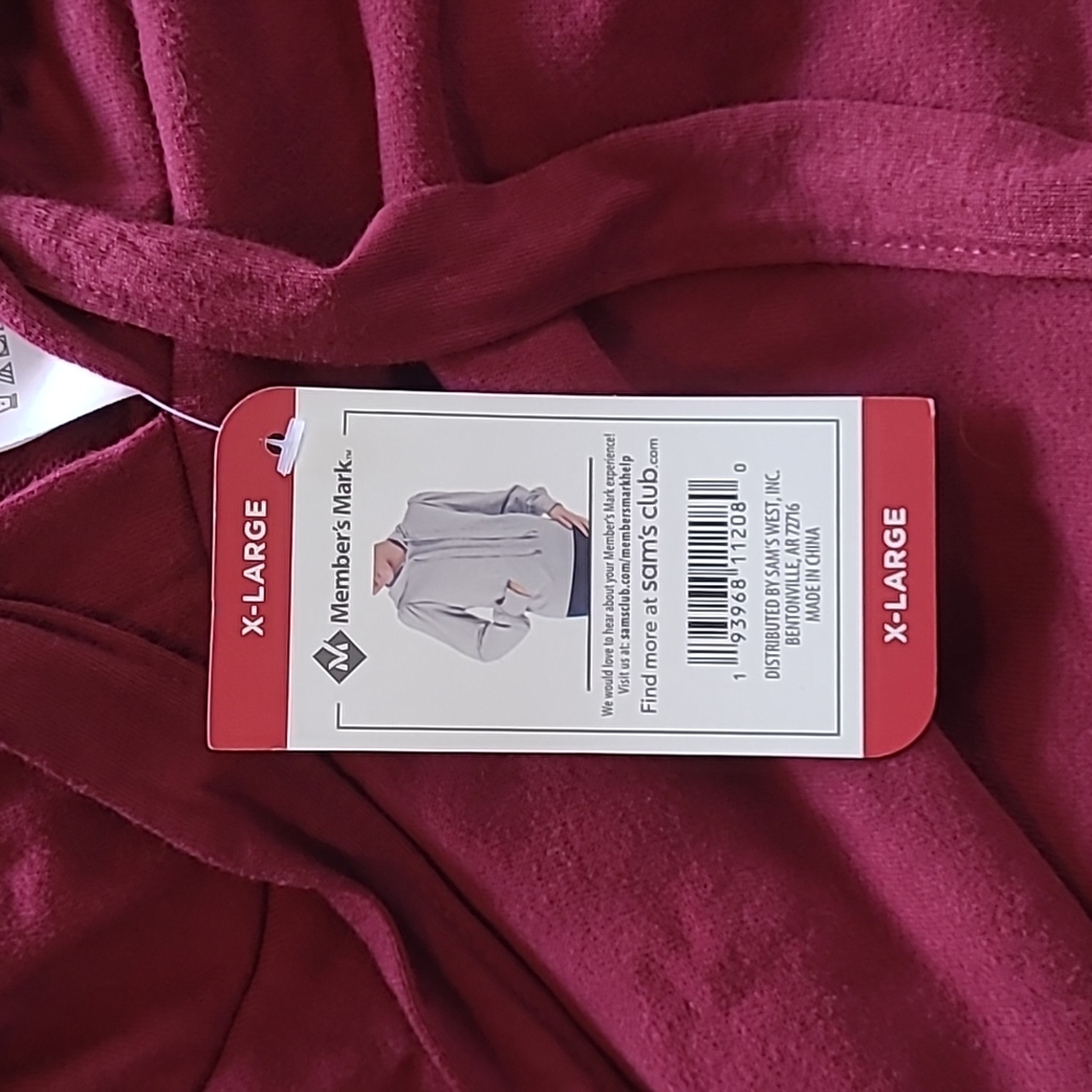 New! Maroon Hooded Sweatshirt - Picture 2 of 3